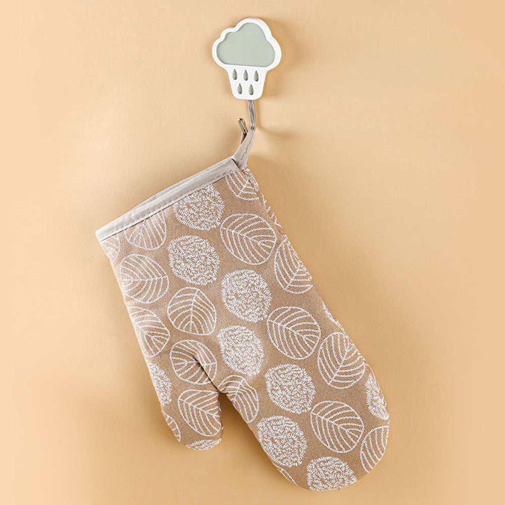 2 Pieces Thick Heat Resistant Gloves, Microwave Oven Gloves, Anti-scalding Printed Gloves Kitchen Baking Oven Gloves