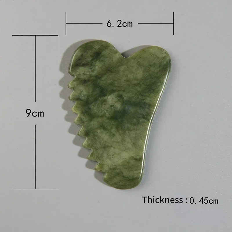 Natural Stone Jade Gouache Scraper Rose Quartz Facial Gua Sha Tools Neck Massager for Face Lifting Wrinkle Remover Beauty Health