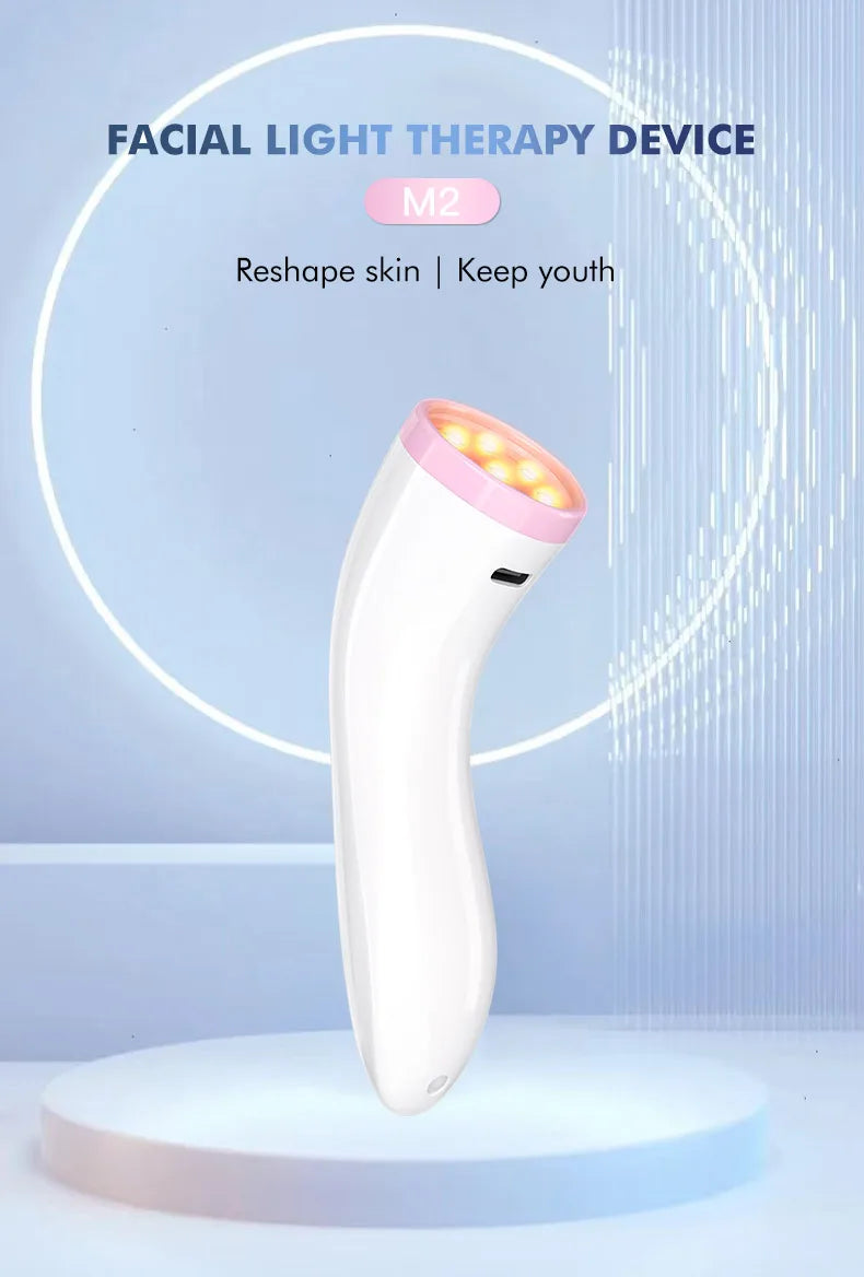 New RF UV Facial Led Red & Blue Acne Spot Treatment Home Use RF Beauty Device Equipment Wand Massager Face Light Therapy Machine