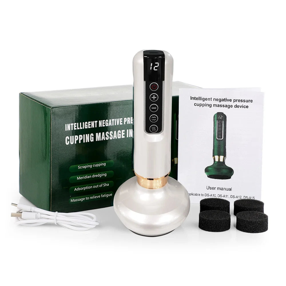 Electric Suction Medical Cupping Therapy Set Beauty Massager Glass Jars Anti Cellulite Cupping Vacuum Slimming Guasha Massage