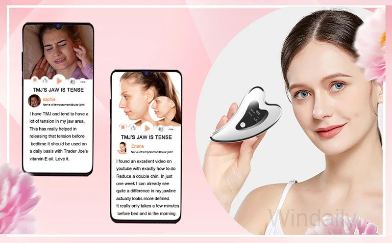 Electric Gua Sha Facial Massager Microcurrent Anti-Aging Face Lifter Skin Tightening Device Portable Face Sculpting Beauty Tool