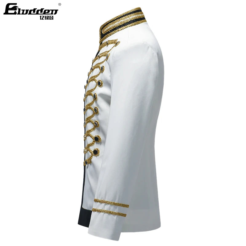 Male Single Breasted Suit Jacket Men Military Stage Suit Fashion Drama costume Party Blazer Men Plus Size/2019 new European and