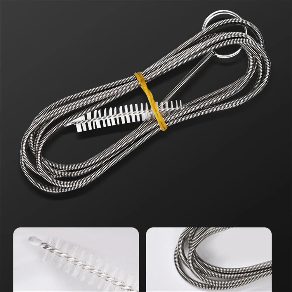 Refrigerator Drain Hole Desilter Cleaner Kit Kitchen Fridge Syringe Hose Dredge Drain Brush Unblocker Fridge Anti Clogging Kit