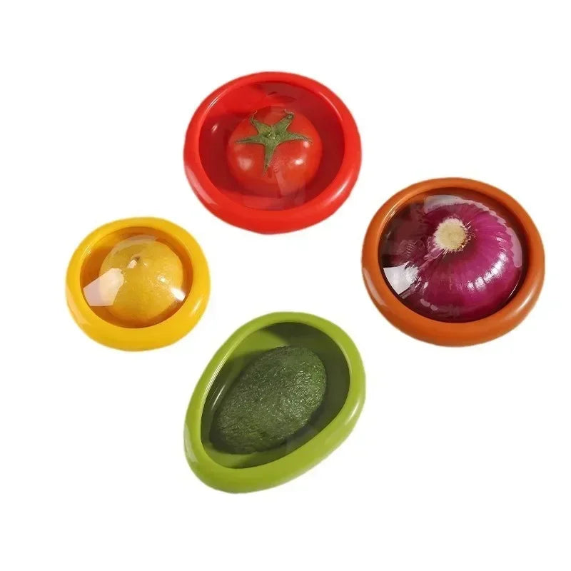 Crisper Box Kitchen Transparent Reusable Airtight Fresh Storage Food Fruit Vegetable Onion Lemon Saver Box Kitchen Clean Gadgets