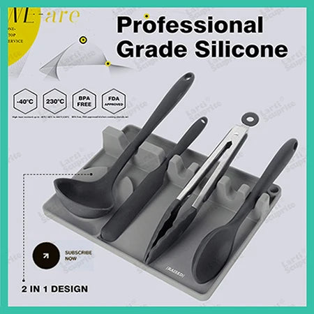 1-Pack Silicone Kitchenware Cooking Utensils Kitchen Accessories Spatula Turner Heat-resistant Soup Spoon Pasta Colander Shovel