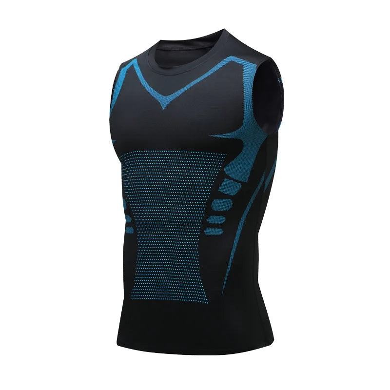 Summer Bodybuilding Tank Top Men Elastic Sleeveless Shirt Compression Gym T Shirt Plus Size Basketball Vest Tops Gym Clothing