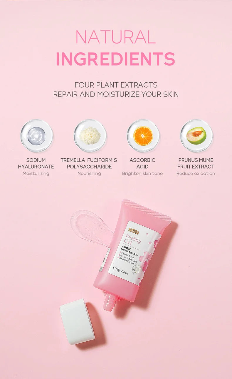 60g Face Exfoliating Gel - Whitening Moisturizer Repair Facial Scrub Cleanser Acne & Blackhead Treatment Remove Skin Care Cream