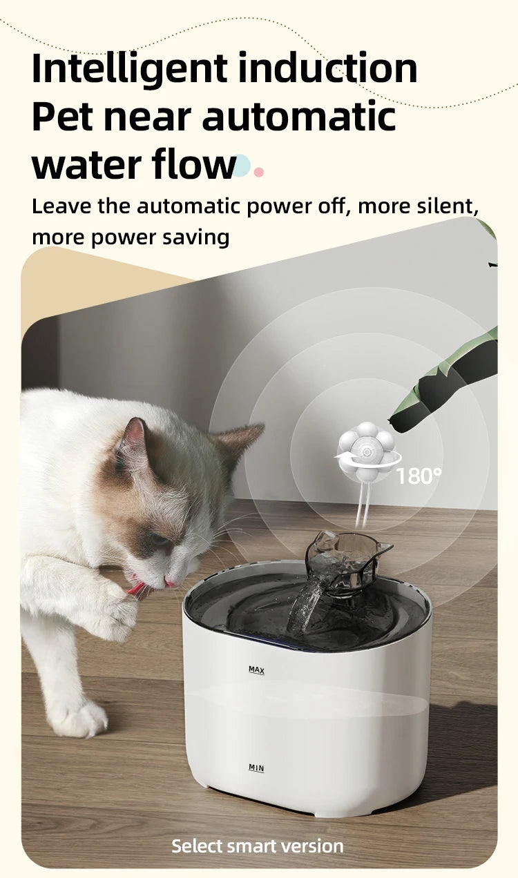 Pet Cat Automatic Water Fountain with Filters Ultra Silent USB Electric Water Pump Pet Drinking Water Dispenser for Cat and Dog