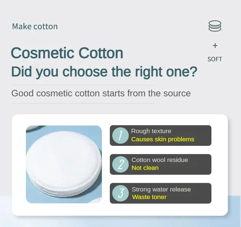 Facial Makeup Cotton Round Soft Makeup Remover Cotton Makeup Remover Cleansing Pad Daily Makeup Tool
