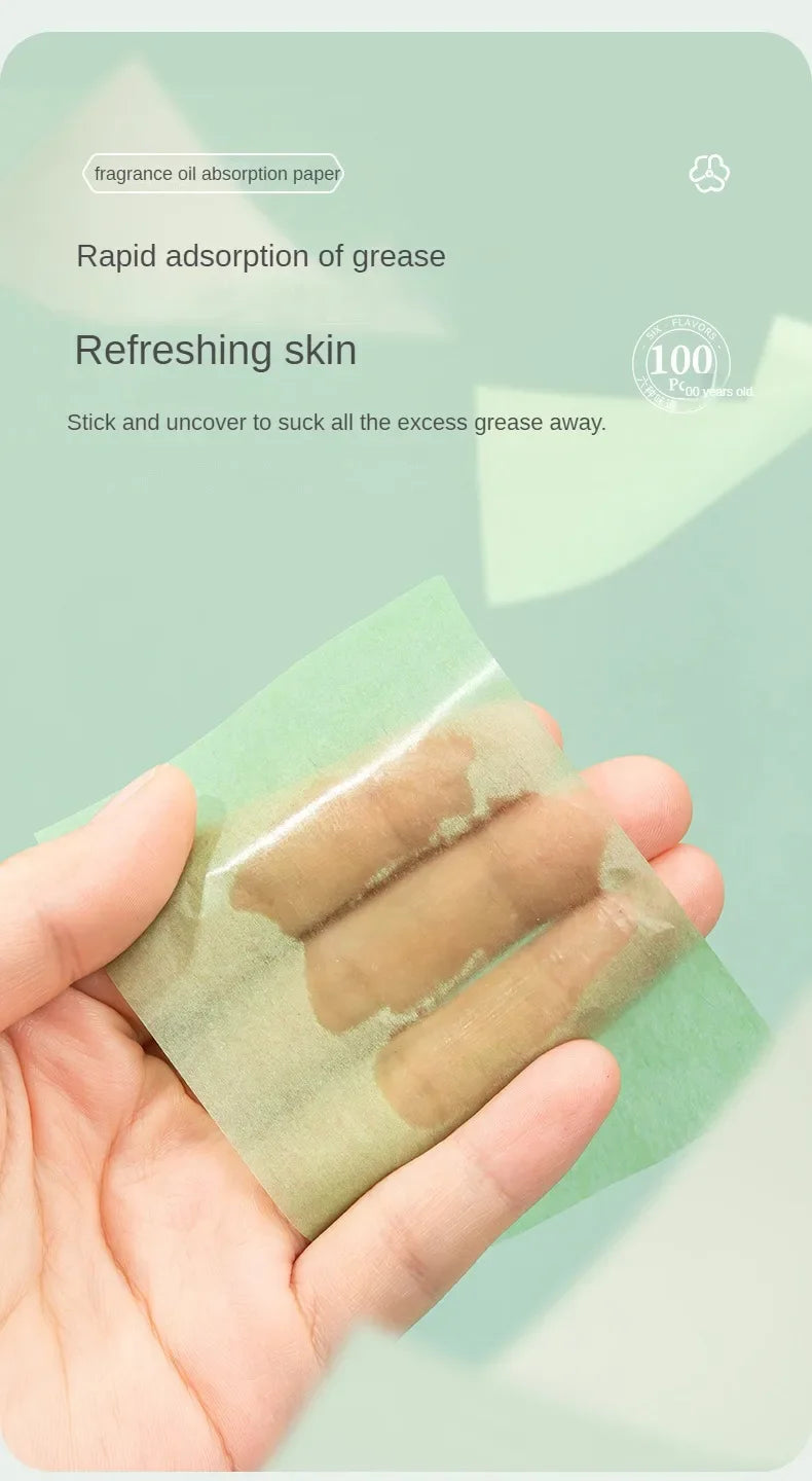 100Pcs New Face Oil Blotting Paper Protable Matting Face Wipes Facial Cleanser Oil Control Oil-absorbing Face Cleaning Tools