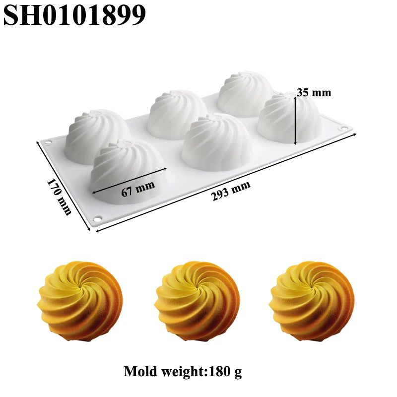 SHENHONG Non Stick Cake Molds Silicone Cake Moulds Pastry Baking Tools Food Grade French Mousse Dessert Form Kitchen Bakeware