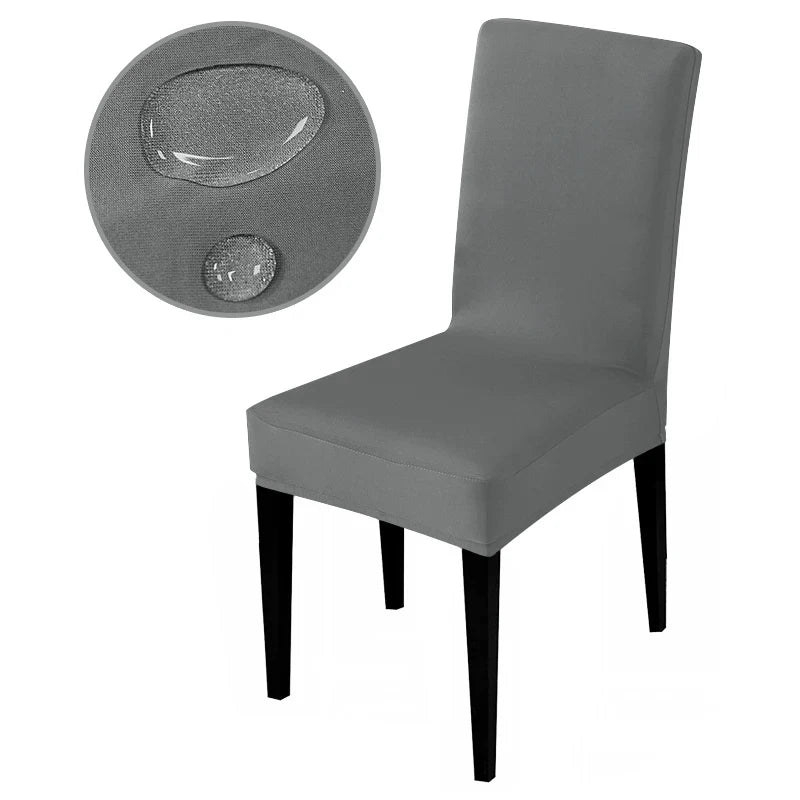 Waterproof Elastic Chair Cover For Dining Room Kitchen Wedding Hotel Banquet Restaurant Anti-dirty Seat Cover Dining Chair Cover