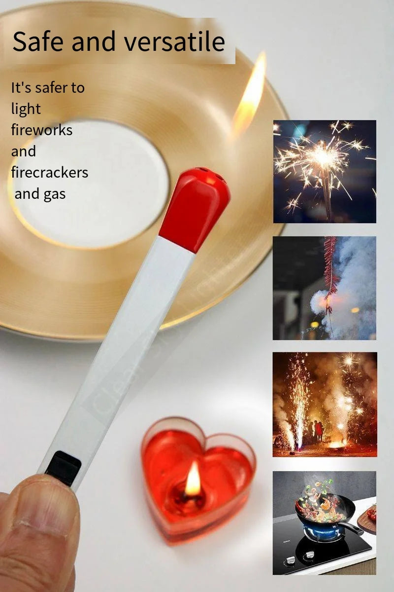 Super Long Luminous Matchstick Lighter Butane Torch Inflatable Lighter Household Aromatherapy Kitchen Gadgets Daily Necessities