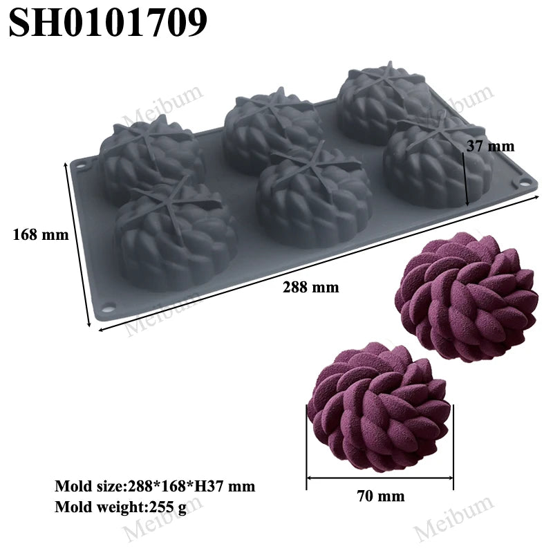 SHENHONG Non Stick Cake Molds Silicone Cake Moulds Pastry Baking Tools Food Grade French Mousse Dessert Form Kitchen Bakeware