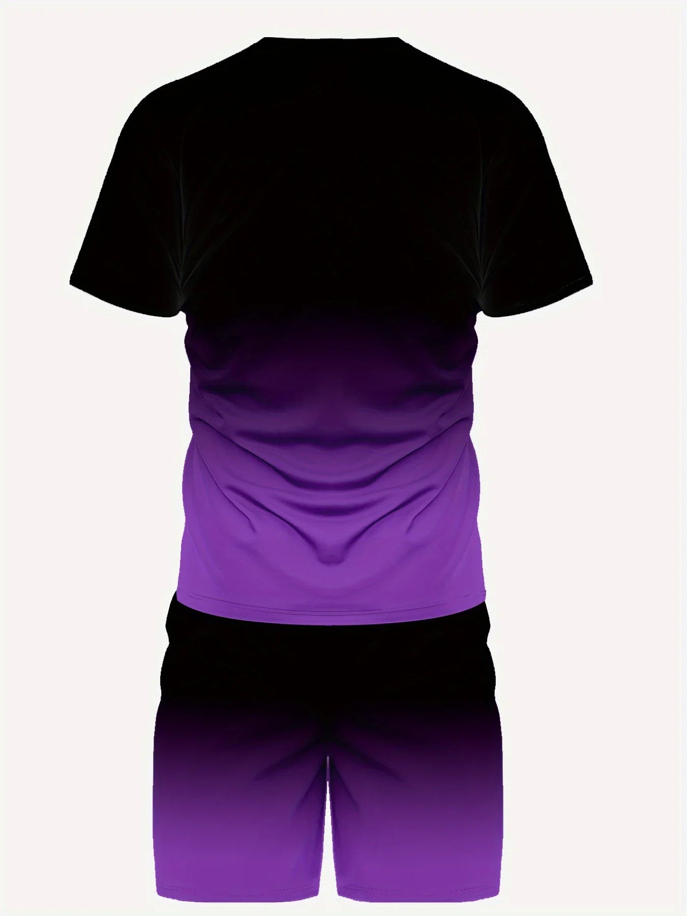 Summer 2025 new men's suit, outdoor style short sleeve and shorts set, drawstring shorts, polyester men's wear
