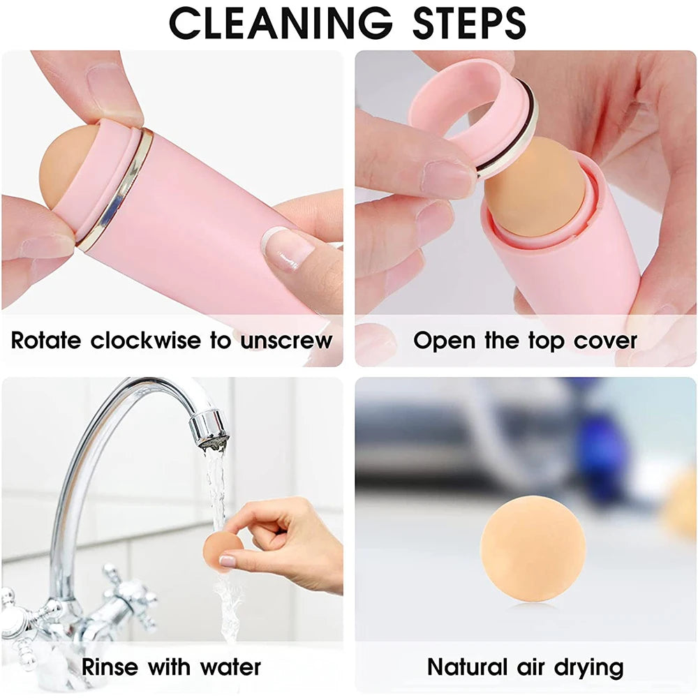Oil-Absorbing Natural Volcanic Stone Face Clean Care Oil Control Reusable Face Massager Roller Skincare Beauty Makeup Tool