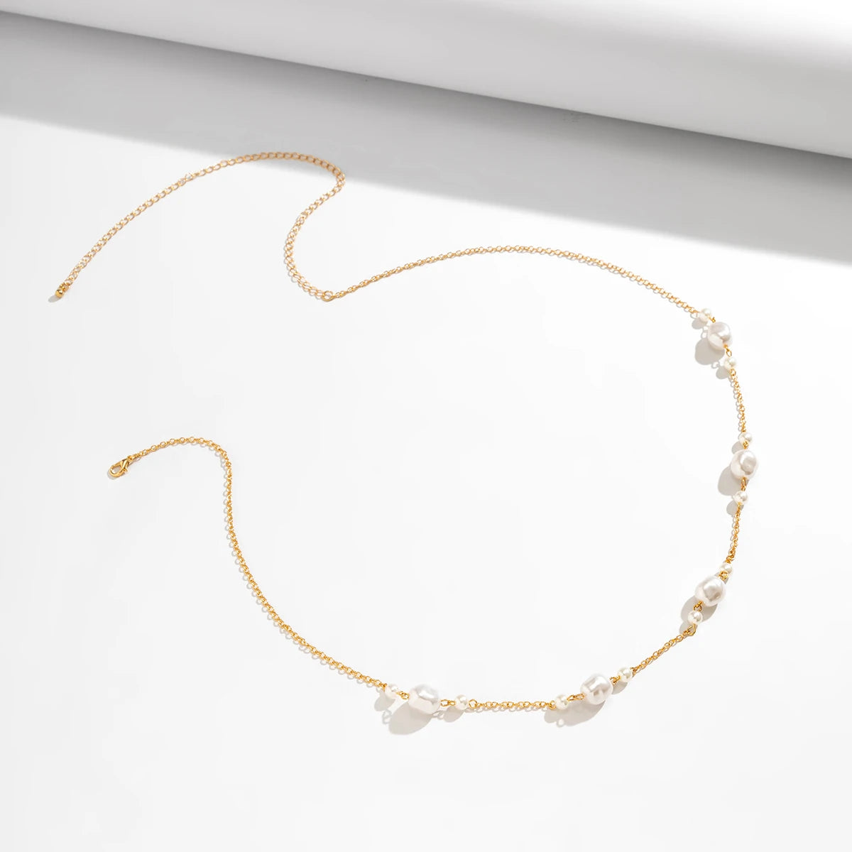 Ingemark Sexy Imitation Pearl Waist Belly Belt Chain for Women Summer Beach Bikini Boho Vacation Body Jewelry Y2K Accessories