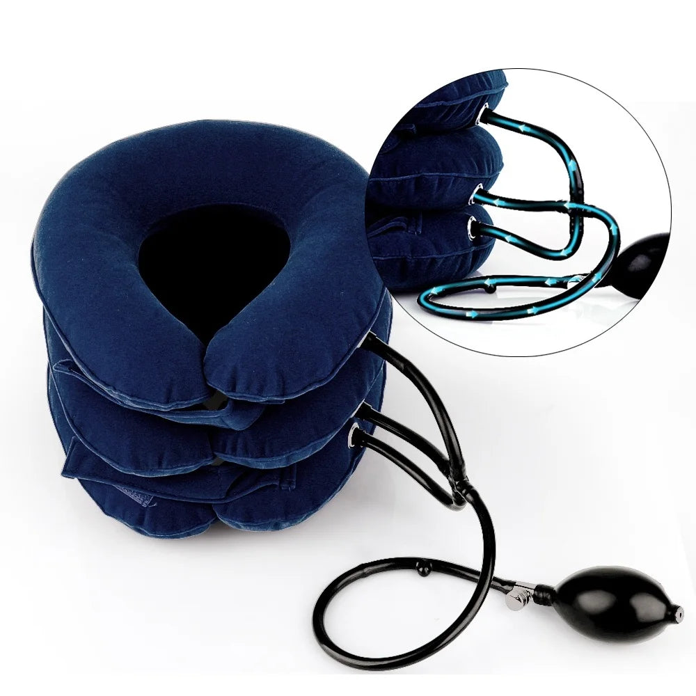 Dropshipping Inflatable Cervical Retractor Neck Massager Air Cervical Traction Neck Stretching Brace Soft Neck Cervical