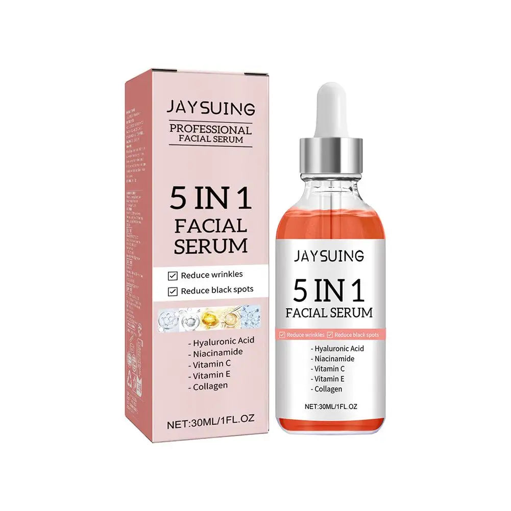 5 In 1 Face Serum Moisturizing V C Hyaluronic Acid Facial Serum Shrink Pores Skin Care 1/3/5/10pcs