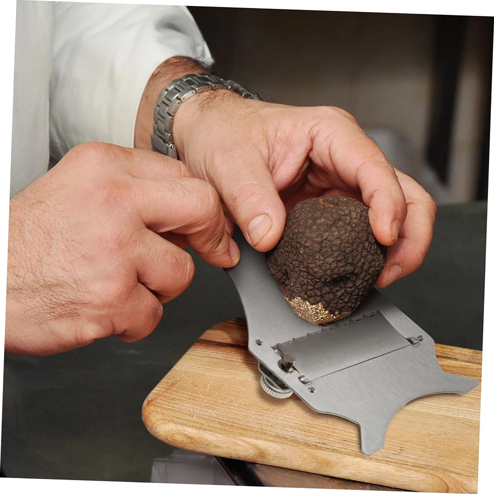 Truffle Slicer Adjustable Blade Stainless Steel Cheese Chocolate Truffle Shaver with Rosewood Handle Truffle Cutter Kitchen Tool