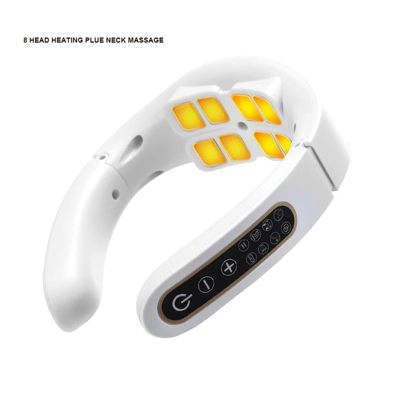 Pulse Neck Massager Heat Pain Relief Cordless Intelligent Deep Tissue Trigger Point Massage Shoulder Cervical Massager