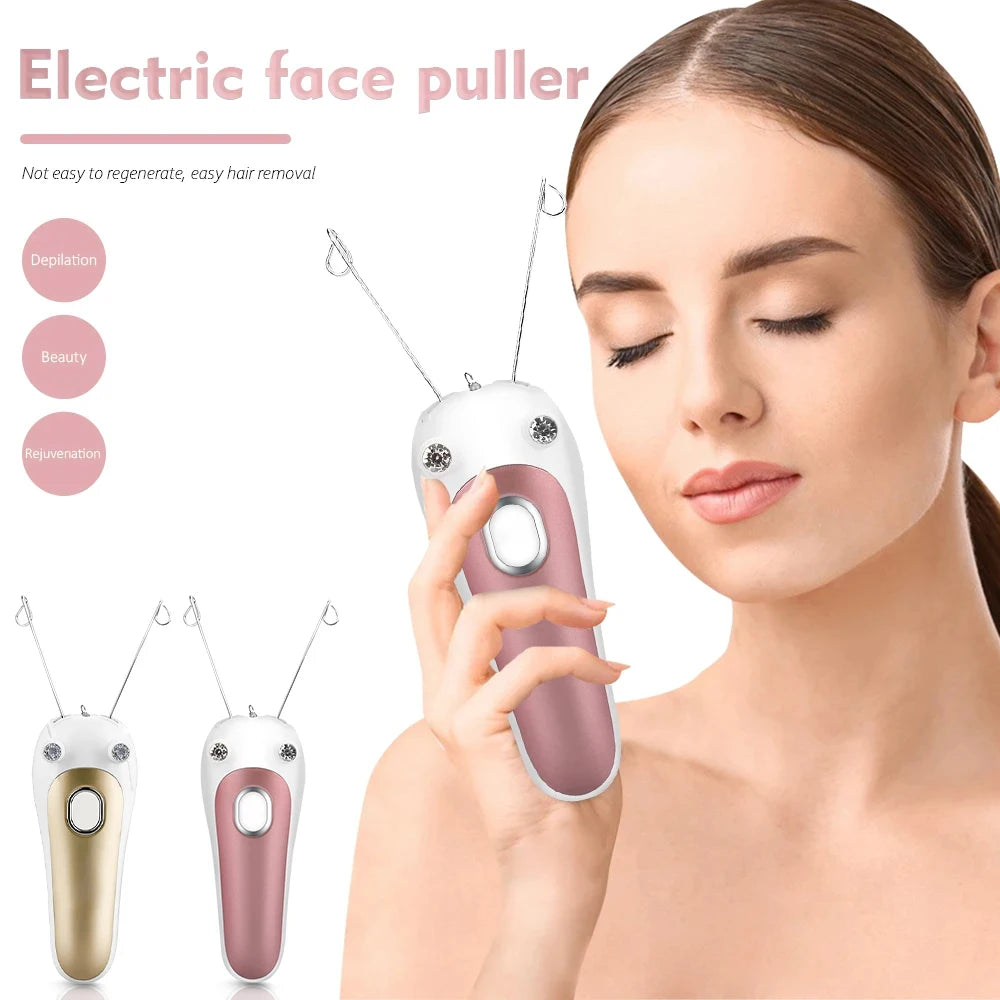 Women Electric Hair Epilator Body Facial Hair Remover Cotton Thread Defeatherer Depilator Face Razor Face Leg Arm Hair Remover