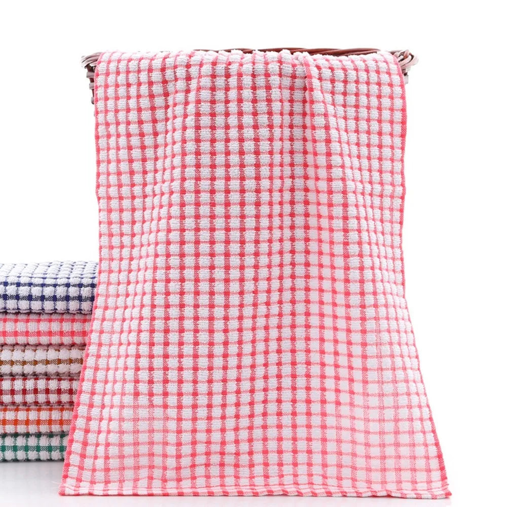 Rag Tea Towels New Cotton Drying Washing Dish Cloth Absorbent Large Size Cleaning Cloths Kitchen Supplies