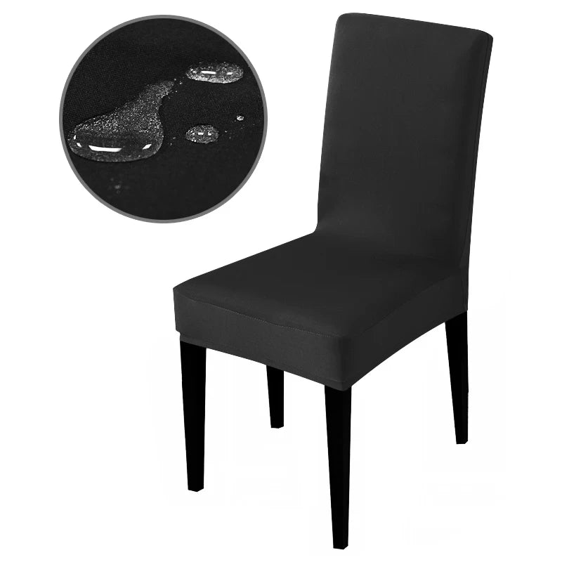 Waterproof Elastic Chair Cover For Dining Room Kitchen Wedding Hotel Banquet Restaurant Anti-dirty Seat Cover Dining Chair Cover