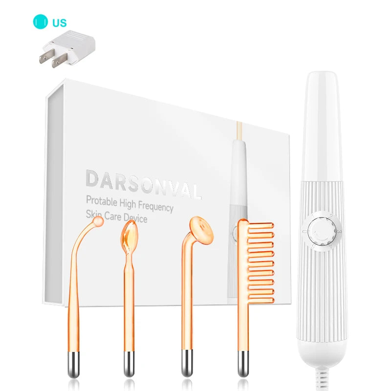 DARSONVAL High Frequency Red Light Therapy Wand Neon Electrotherapy Glass Tube Acne Spot Wrinkles Remover Beauty Facial Care