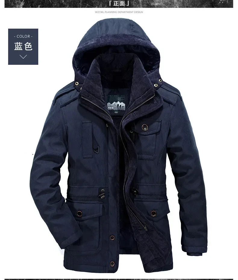 New Parka Men Coats Winter Jacket Men Thicken Hooded Waterproof Outwear Warm Coat Casual Mens Jackets Overcoat Fur Thick coats