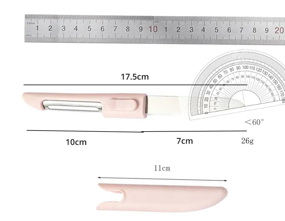 Two in One Peeler Stainless Steel Fruit Peeler Kitchen Knife Double Ended Melon Peeler Kitchen Cooking Tool