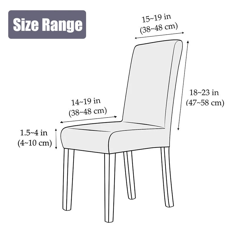Waterproof Elastic Chair Cover For Dining Room Kitchen Wedding Hotel Banquet Restaurant Anti-dirty Seat Cover Dining Chair Cover