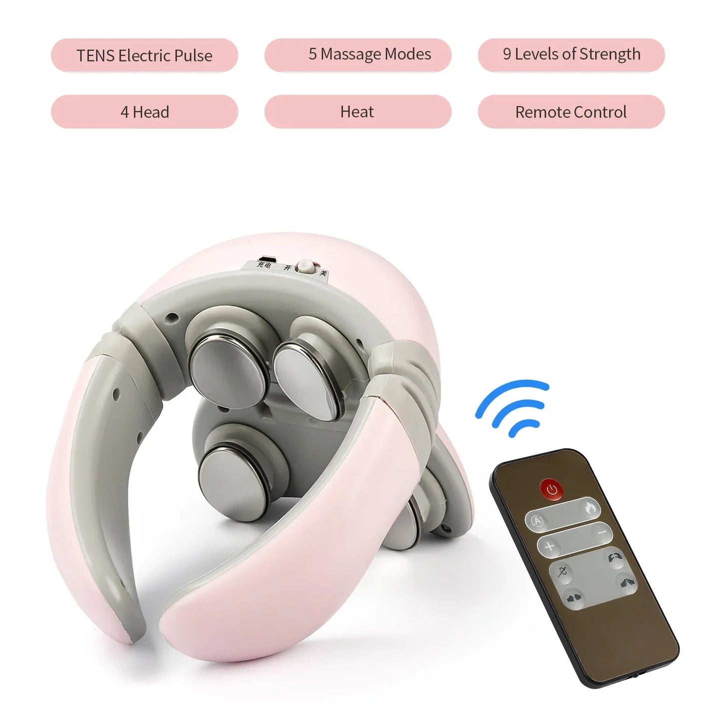 6 Modes Electric Neck Massager TENS Neck Pulse Back Power Control Heating Tool Health Care Neck Relaxation