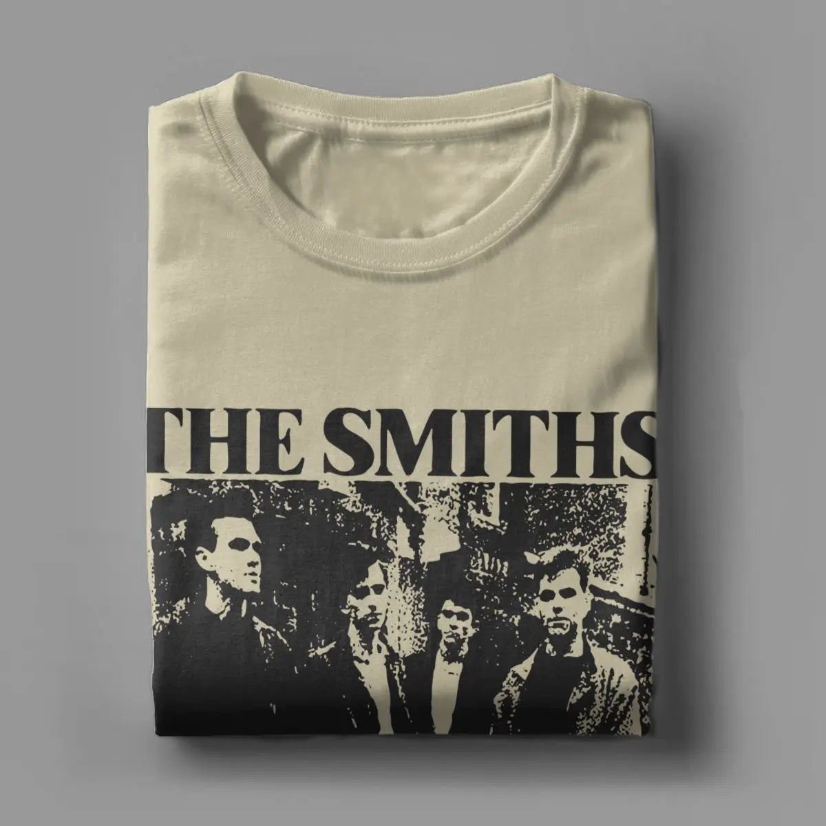 The Smiths Vintage Pencil Drawing Style T-Shirt for Men Music Casual Pure Cotton Tee Shirt O Sleeve T Shirt Printing Clothing