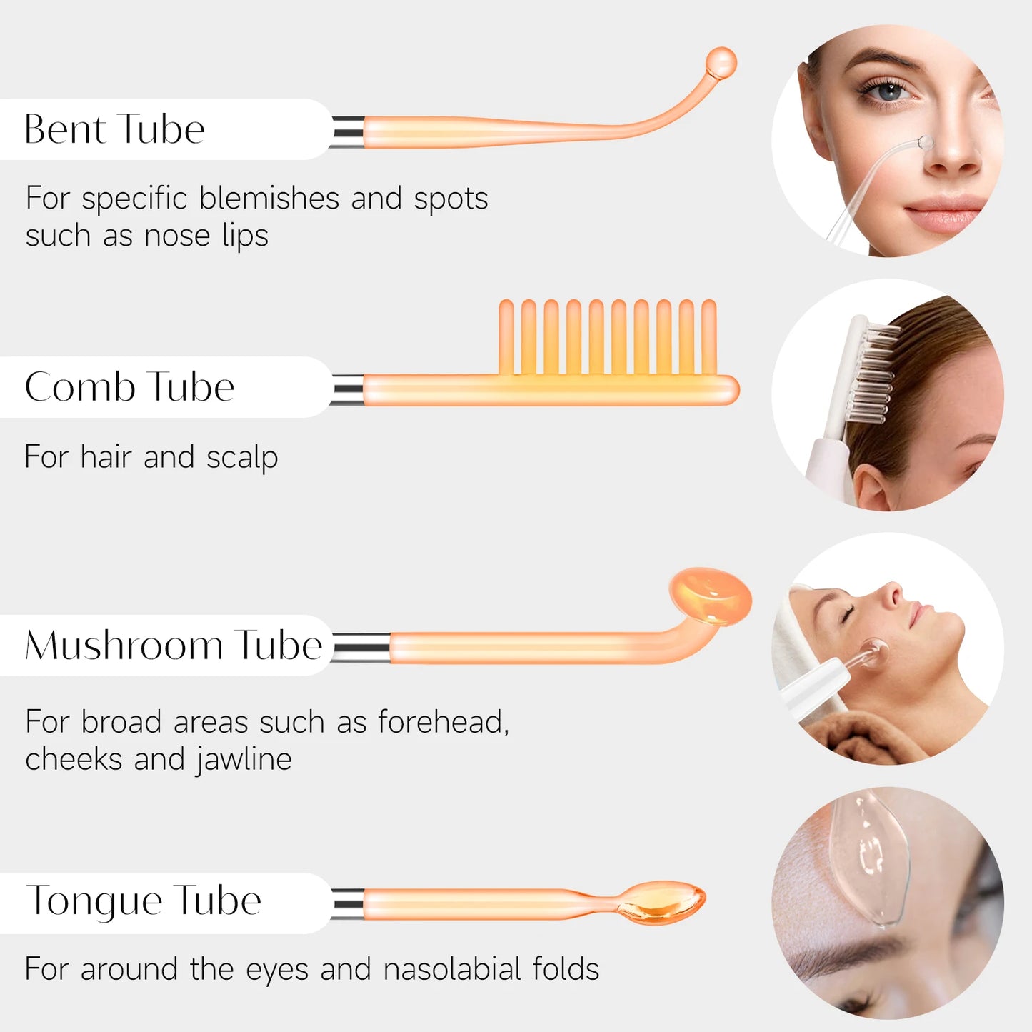DARSONVAL High Frequency Red Light Therapy Wand Neon Electrotherapy Glass Tube Acne Spot Wrinkles Remover Beauty Facial Care