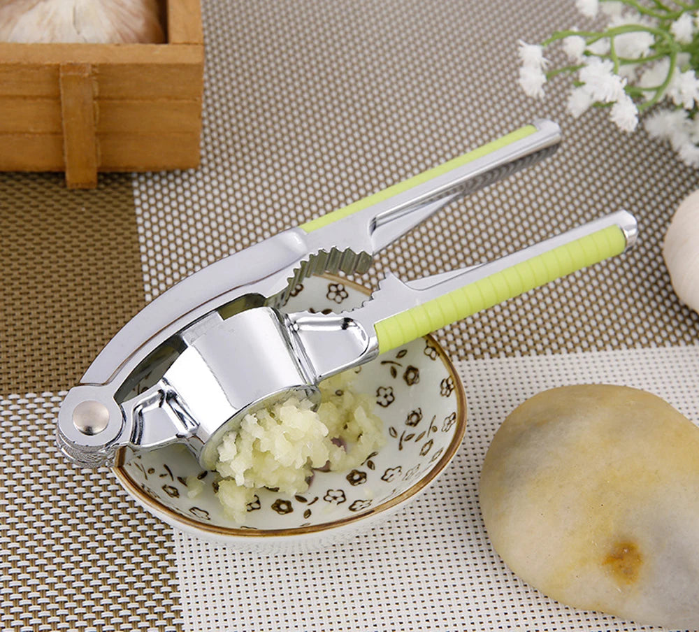 Zinc Alloy Garlic Presser Ginger Crusher Handheld Device Metal Mincer Squeezer Chopper Vegetables Masher Practical Kitchen Tools