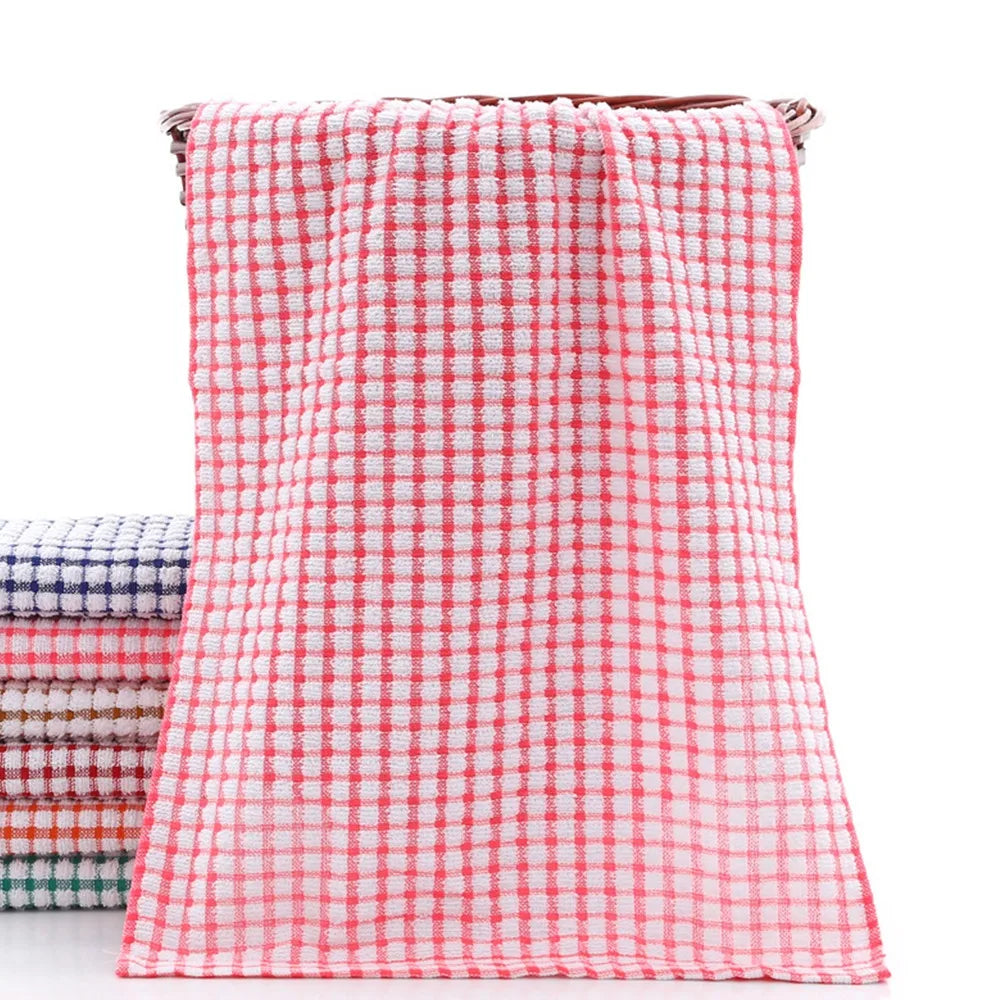 Rag Tea Towels New Cotton Drying Washing Dish Cloth Absorbent Large Size Cleaning Cloths Kitchen Supplies