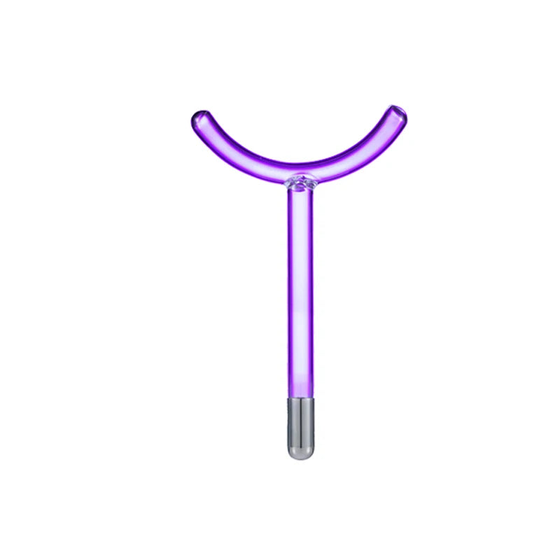 High Frequency Facial Wand Y Type Electrode Neck Jawline Violet Argon Acne Oily Red Neon Sensitive Dry Aged Skin Care Massage