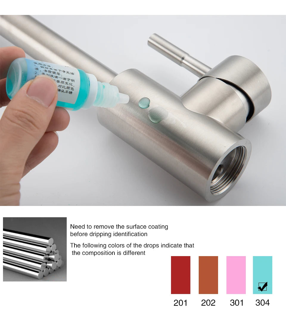 ULA 1/4"Kitchen Filtered Faucet Stainless Steel Direct Purifier Direct Drinking Tap Single Cold Water Sink Faucet Black/Brushed