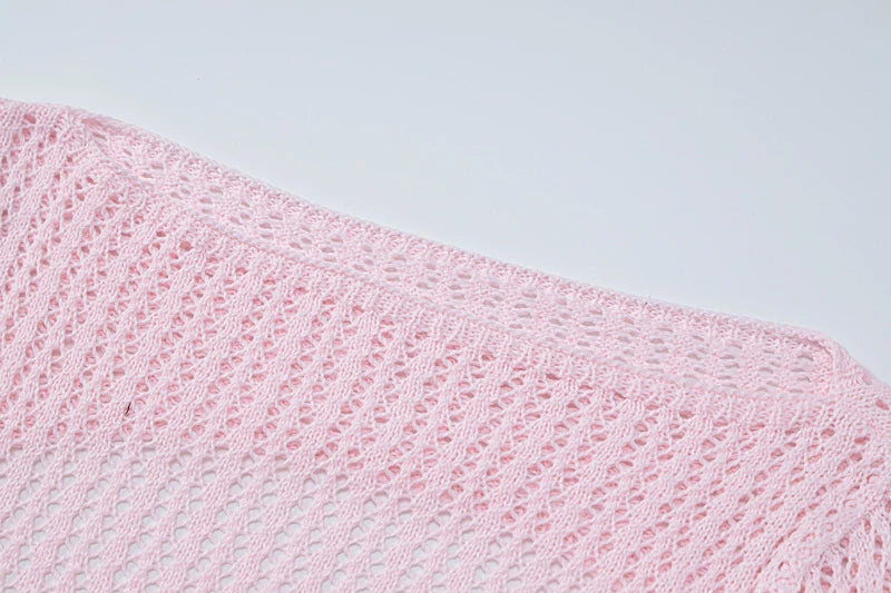 Hawthaw Women 2023 Autumn Winter Long Sleeve Streetwear Knitted Vacation Bodycon Pink Long Dress Wholesale Items For Business