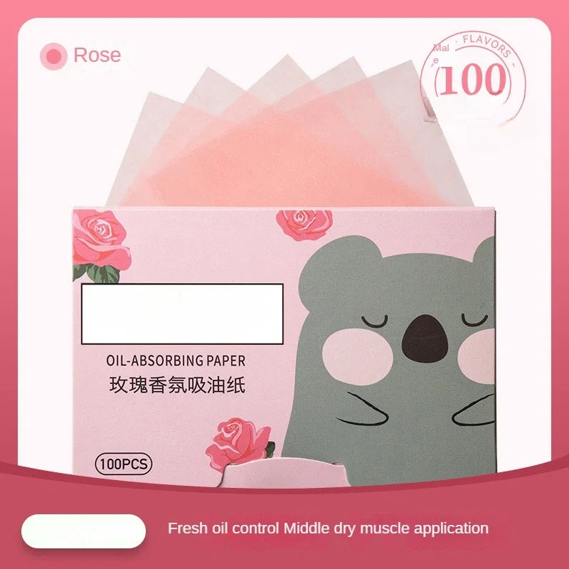 100Pcs New Face Oil Blotting Paper Protable Matting Face Wipes Facial Cleanser Oil Control Oil-absorbing Face Cleaning Tools