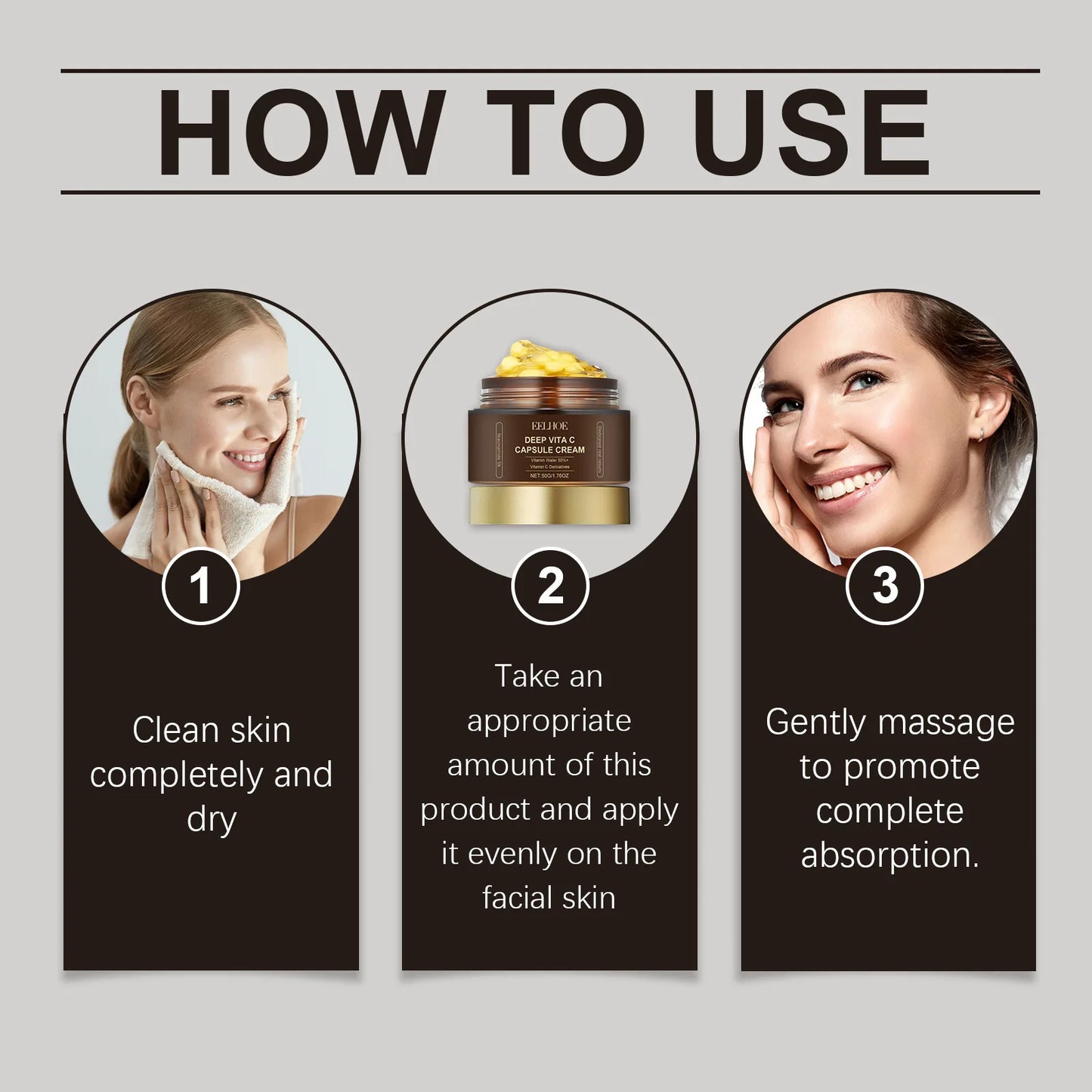 Vitamin C Capsules Facial Moisturizing Cream Melanin Removal Rejuvenate Skin Lightening Wrinkles Remover Brightening Face Cream