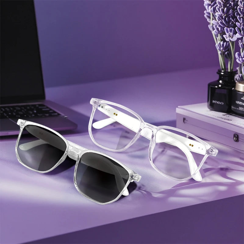 Smart Glasses Listenable Songs, Wireless Headphone Glasses, Shades for Women & Men, 3in1 Smart Glasses that Play Music