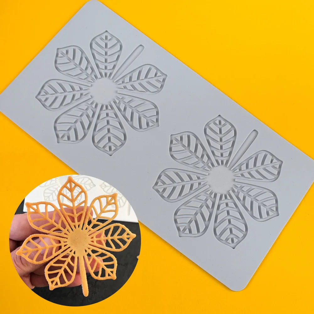 Various Leaf Butterfly flower Silicone Cake Lace Mold Snowflakes deer Shape Fondant Mold Cake Decorating Tool kitchen bakeware