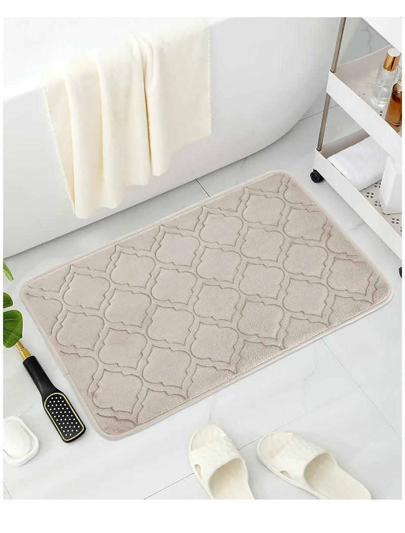 Striped Bath Mat,absorbent Quick-drying Kitchen Carpet,anti-skid Ultra-soft into the Carpet,ideal Bathroom Products for Bedroom.