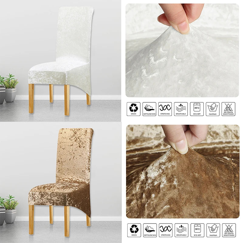Waterproof Elastic Chair Cover For Dining Room Kitchen Wedding Hotel Banquet Restaurant Anti-dirty Seat Cover Dining Chair Cover