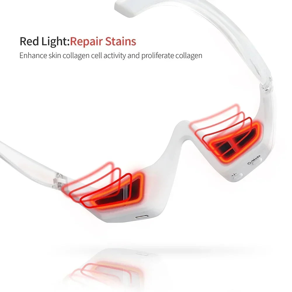 3D Eye Massager Eyes Anti-Aging Red Light Therapy Hot Compress Eyes Fatigue Relief Relaxation Dark Circles EMS Eye Care Massage