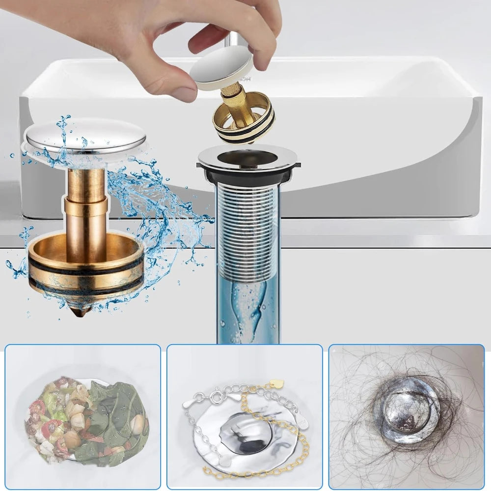 Flip-Top Kitchen Sink Drain Retractable Deodorizing Filter Flexible Downspout Bathroom Sink Anti Clogging Kitchen Accessories