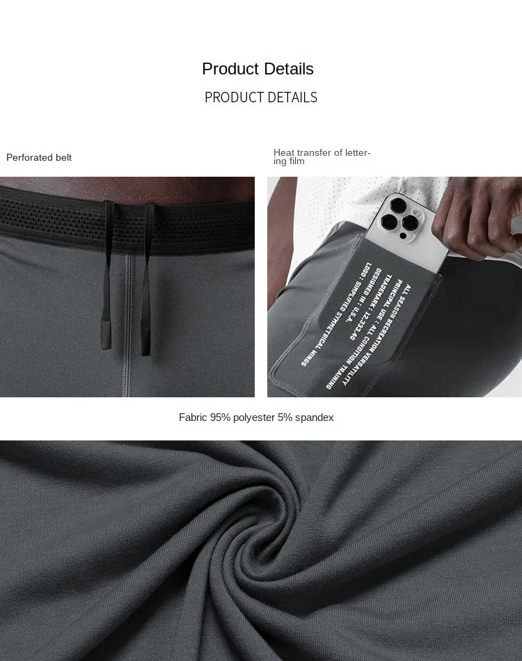 Men's Summer Quick Dry Sports Skinny Slim Stretch Shorts Man Running Gym Fitness Jogger Short Pants Male Bodybuilding Leggings