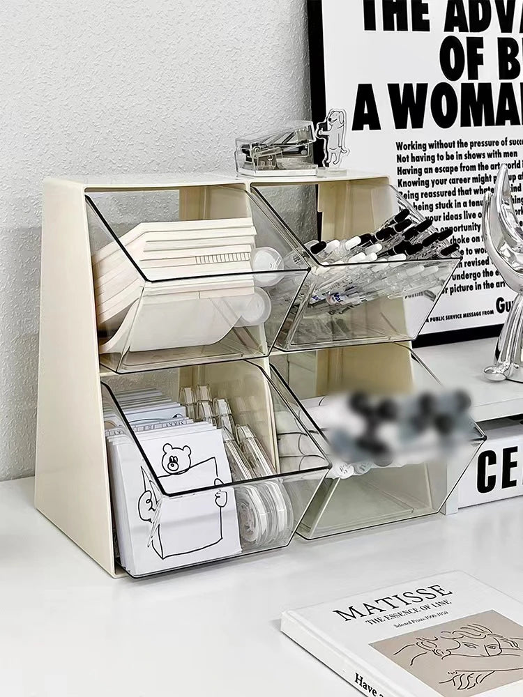 1PC Tea Bag Organizer Drawer Rack Coffee Organizer Office Milk Mask Lipstick Cosmetics Rack Kitchen Dormitory Essential